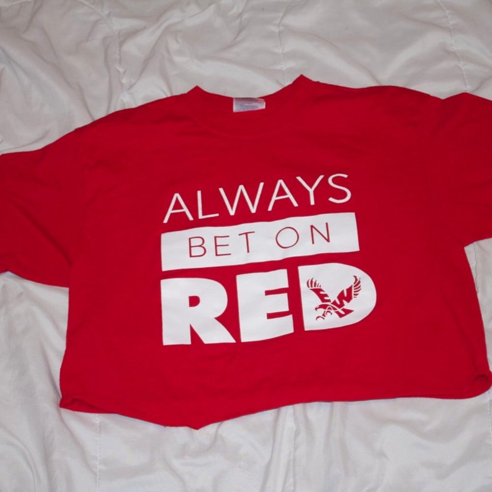 Cropped Red Eastern Washington T-Shirt